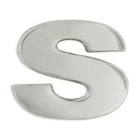 Сребърна буква на Pinmart S Alphabet Lapel Pin