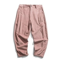 Мъжки нов стил Рипсено кадифе ежедневни ретро панталони мода голям чист цвят панталон