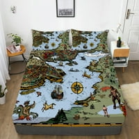 Момче легло комплект с калъфка Реколта Домашен текстил легла комплект високо качество монтирани лист, Двинксл