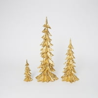 Герсон комплект от елегантни златни коледни елхи
