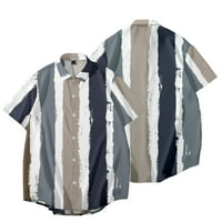 Хавайска Мъжка риза с къс ръкав, 3д принтирана риза, 100, Стил-6