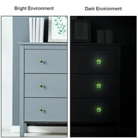Собствен квадратен шкаф дръжка шкаф флуоресценция копче светещи в тъмното чекмедже дърпа дръжка чекмедже копчета с винтове мебели декор паун модел