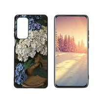 Съвместим с Motorola Moto Edge 5G UW Phone Case, Vintage-Floral-Rubber-Liner Case Silicone Защитна за тийнейджърка момче за момче за Motorola Moto Edge 5G UW