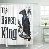 Красиво черно черно The Raven King Purple Beak Bird Whose Curtain