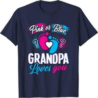 Розово или синьо дядо ви обича тениската Пол разкрива бебешка тениска