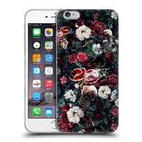 Дизайн на главни случаи Официално лицензирани черепи на Riza Peker Skeletal Bloom Soft Gel Case, съвместим с Apple iPhone плюс iPhone 6S Plus