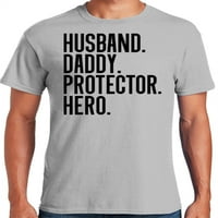 Графика Америка Ден на бащата съпруг Татко протектор герой риза за татко Мъжка тениска