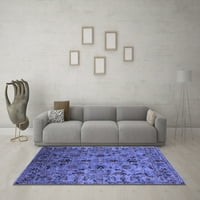 Ahgly Company Indoor Rectangle Oriental Blue Industrial Area Rugs, 2 '4'