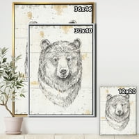Дизайнарт 'мечка дива и красива Ив' дива животинска рамка платно
