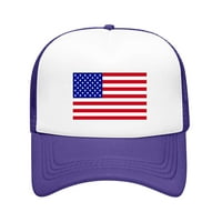Шапка унизинг Америка бейзболна шапка Съединените щати Мрежа сплайс шапка за мъже жени САЩ Флаг регулируем размер на шапката Размер на дишащи дишащи шапки за ками?