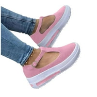Tuscom за женски моден клин платформа Забъркана каишка сандали дами каюнални солидни обувки