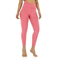 Гамаши за жени йога панталони женски талия панталон мек спорт йога гамаши с вътрешен джоб тренировка, работещи с числа на твърди еластични панталони Женски панталони розово m