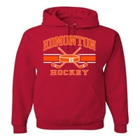 Wild Bobby City of Edmonton Hockey Fantasy Fan Sports Unise Hoodie Sweatshirt, Red, Small
