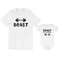 Звяр мъжки тениска забавна фитнес зала графичен тениски звяр в тренировки за бебешки боди деца младежки риза за малко дете