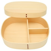 Кутия за съхранение на суши, контейнер за храна, преносим дървен за възрастни ученици от на къмпинг на открито