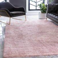 Уникален стан Calabasas соло килим розов 5 '3 7' 7 Правоъгълник солиден комфорт Перфектен за дневна легла стая за трапезария Офис