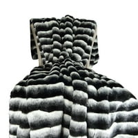 Див chinchilla fau козина ръчно изработка одеяло