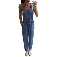 Buigttklop Terra и Sky Pants for Women Clearance Единични комбинезони Комплекти гащеризони от дънкови дънки панталони с дълги панталони с дълги панталони