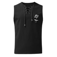 Dtydtpe Tank Top за мъже, мъжки пролет и летни ежедневни спортове памучно бельо за живопис за живопис фитнес мускули мъжки върхове върхове върхове