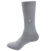 Jacob Alexander двойка английска азбучна буква инициали чорапи - светлосиво - буква q
