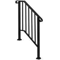 Парапети за външни стъпала, годни или стъпала външни стълби парапет, стълбище парапет от ковано желязо, гъвкава веранда парапет, черни преходни парапети за бетонни стъпала или дървени стълби
