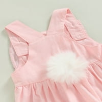 Sdghg Toddler Baby Baby Великден Обща рокля, сладка рокля за зайче за зайче за зайче за без ръкави
