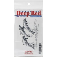 Deep Red Cling Stamp 3 x2 -Делфини
