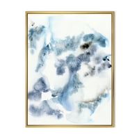 Дизайнарт 'абстракт от облаци тъмно син цвят' модерна рамка платно стена арт принт