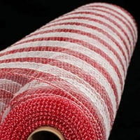 Хората от лентата за червено, бяло и сребърно райе деко -мрежата занаятчийска лента 21 ярда
