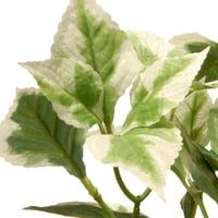 Зелено Pothos изкуствен акцент растение с кафяв съд