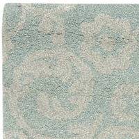 Soho Zahara Geometric Wool Runner Rug, светло синьо сребро, 2'6 8 '