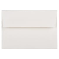 Хартия и плик 4BAR A Strathmore покана пликове, 1 8, ярко бяла тънка, 50 пакет