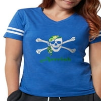 Cafepress - Тениска с ирландски пиратски череп и тениска на кръстосания - женска футболна риза