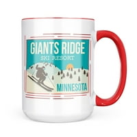 Неонблон гигантите Ридж ски курорт-Минесота ски курорт чаша подарък за любителите на кафе чай