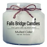 Греяно ябълково ароматно бурканче свещ от падащи мостови свещи, без капак