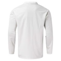Gubotare поло ризи за мъже Мъжки голф поло ризи с къс ръкав и дълъг ръкав ежедневен тенис влага тениска, бяла l
