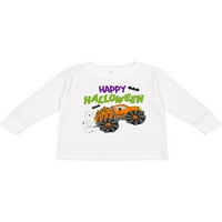 Мастически щастлив камион за Хелоуин-чудовище с тикви, прилепи, котка и призрачен подарък за дете или момиче с момиче с дълъг ръкав