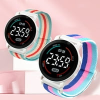 Pontos Kids LED Digital Watch Round Dial Водоустойчив спортен часовник за момчета момичета Моден електронен часовник
