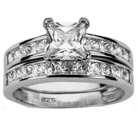 Неговите нейните съвпадащи сватбени пръстени задава стерлинги сребърни титаниеви ленти за него