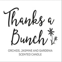 Design Imports Z благодари на куп прясно избрани орхидеи, Жасмин и Гардена Горда Свещ - Комплект от 8