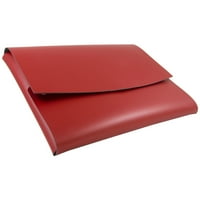 Италиански кожени портфейли, 12 опаковки, 10.5x13x.75, червено