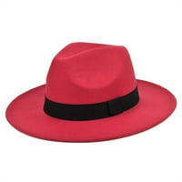 Румида ретро ранчо шапка с широк ръб винтидж стил мъжки филц шапка ваканция доставка вълнена топ шапка джаз шапка