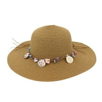 Chaolei Fashion Lady Foldable Casual Cap Wide Sun Straw Beach Hat for Women for Running Workouts и дейности на открито през всички сезони