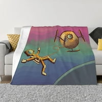 Супер меки антилигиращи фланелни одеяла за легла, астронавт на steampunk уютен пух