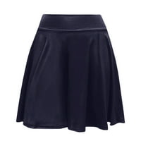 Roliyen Mini поли за жени с висока талия солидна мини моливна пола хип тънка къса пола