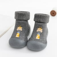 Обувки за деца бебе бебешки момичета обувки чехли деца плета меки чорапи подметка на солидни гумени чорапи топли момчета бебешки обувки