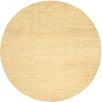 Ahgly Company на закрито кръг съвременен хром злато жълто твърди килими, 8 'кръг