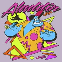 Junior's Aladdin 90 -те Genie Graphic Tee Tie Dye Голямо