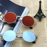 Винтидж ретро жени мъже кръгли огледални обективи слънчеви очила метални очила спортни очила