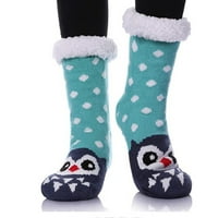 Wefuesd чорапи за жени зимни супер меки топли размита -схванати хляба чорапи от женски чорапи сини един размер